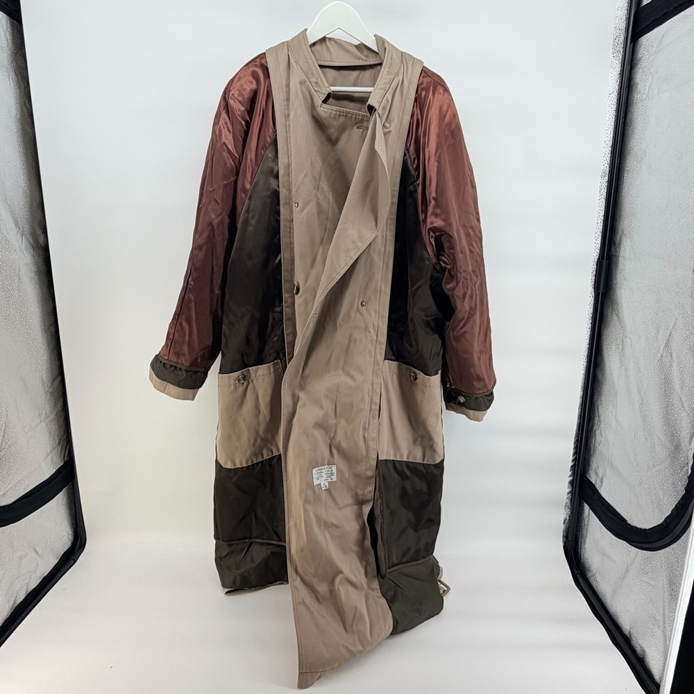 London Fog Vintage Tan Double Breasted Trench Coat with zip in lining - Picture 8 of 9